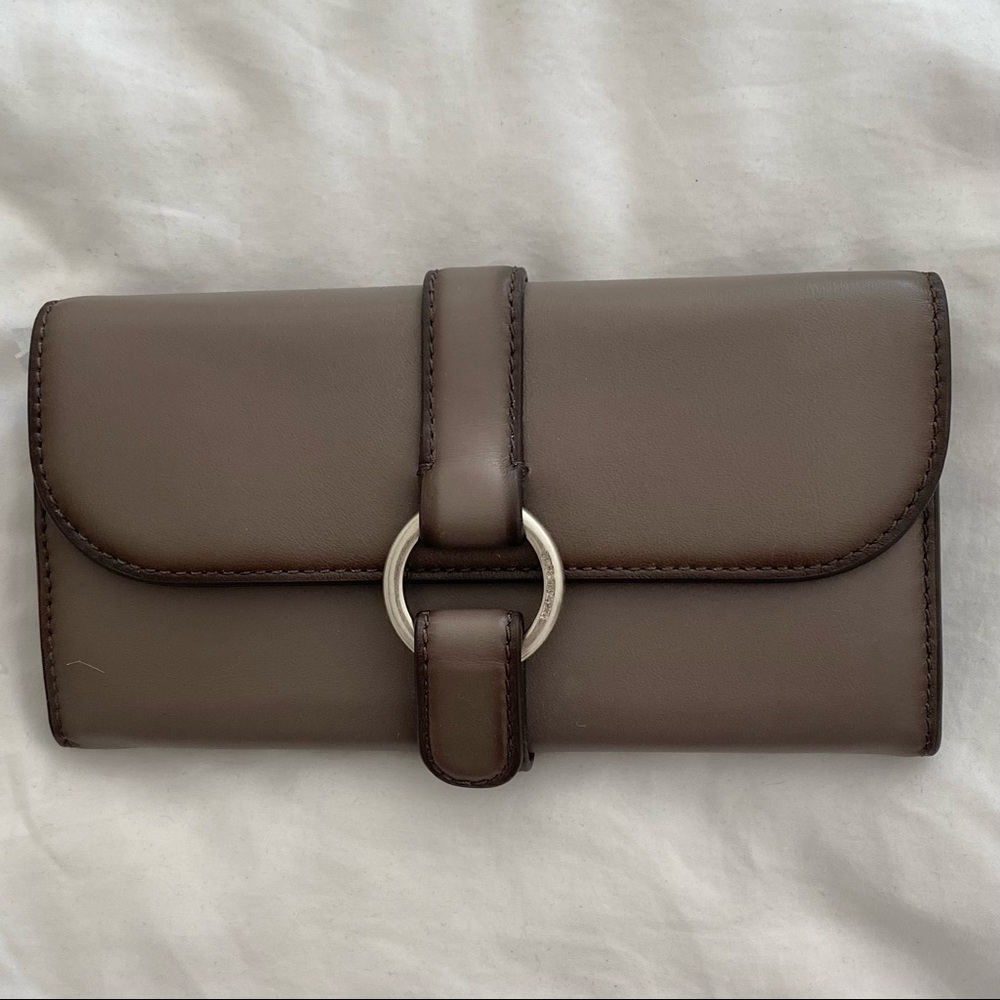 Michael Kors Quincy Large Carryall Leather Wallet - Cinder